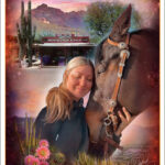 horse girl Art Print by Donna Setterlund
